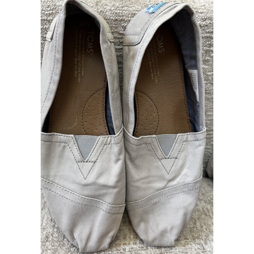 Toms Alpargata Gray Slip-On Women Sz 11